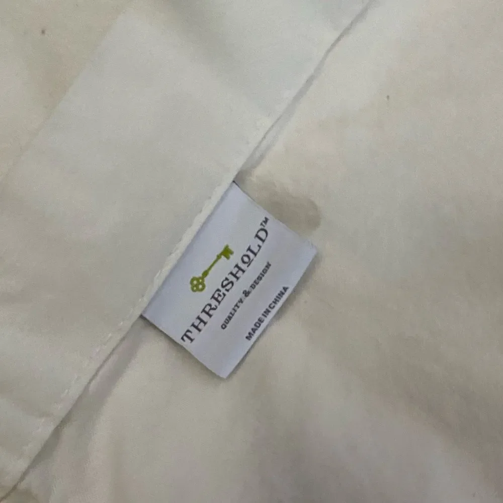 Threshold Cream Embroidery Medallion Fabric Shower Curtain
